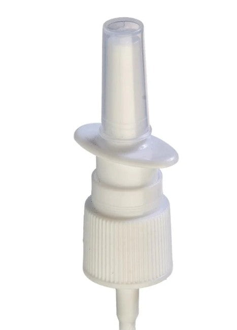 20ml Amber Glass Pharmaceutical Bottle & White Nasal Sprayer