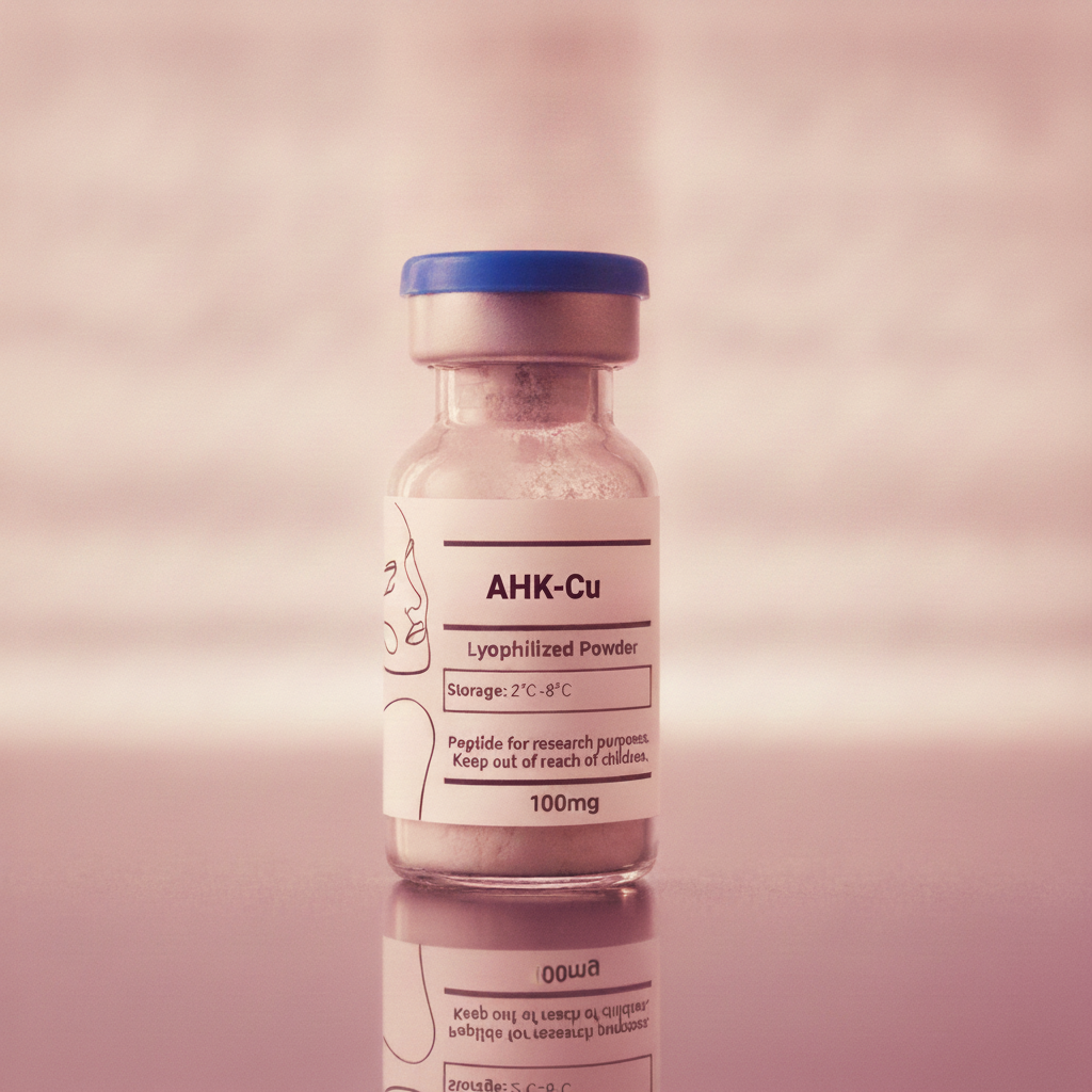 AHK-Cu 100mg research peptide vial, lyophilised powder