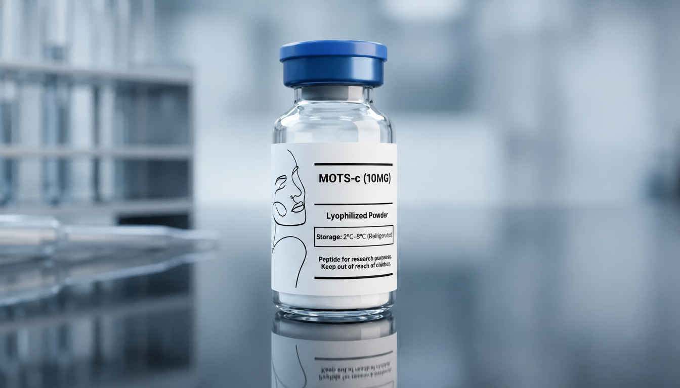 MOTS-c 10mg lyophilized research peptide vial | Blaque Sigma