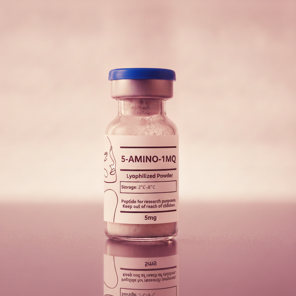 5-Amino-1MQ 5mg lyophilized research compound vial | Blaque Sigma