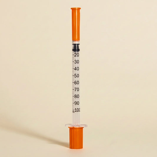 29G insulin syringes, sterile single-use with orange cap | Blaque Sigma