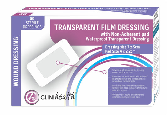 Dressing Transparent Film with Non Adherent Pad - singles